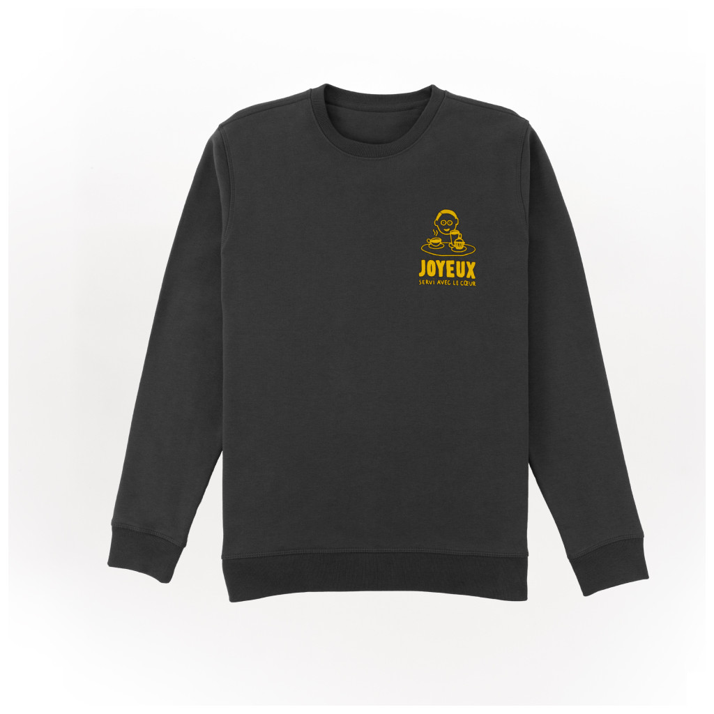 Café Joyeux - Sweat Shirt Adulte Gris - Face