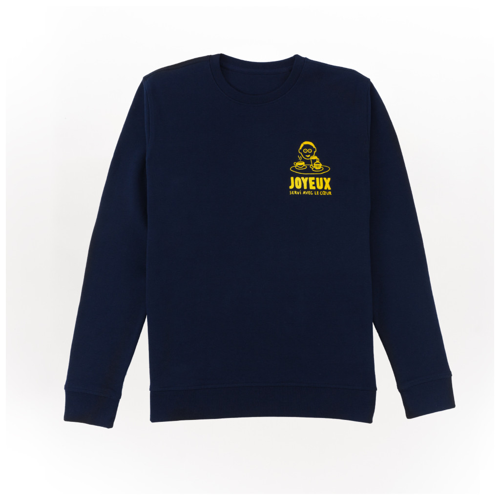 Café Joyeux - Sweat Shirt Adulte Marine - Face