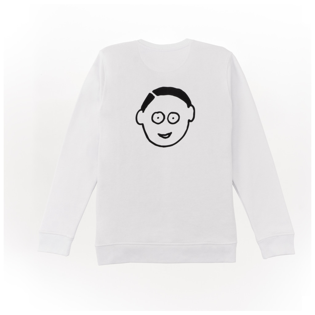 Sweat Shirt Adulte Blanc Café Joyeux - Face