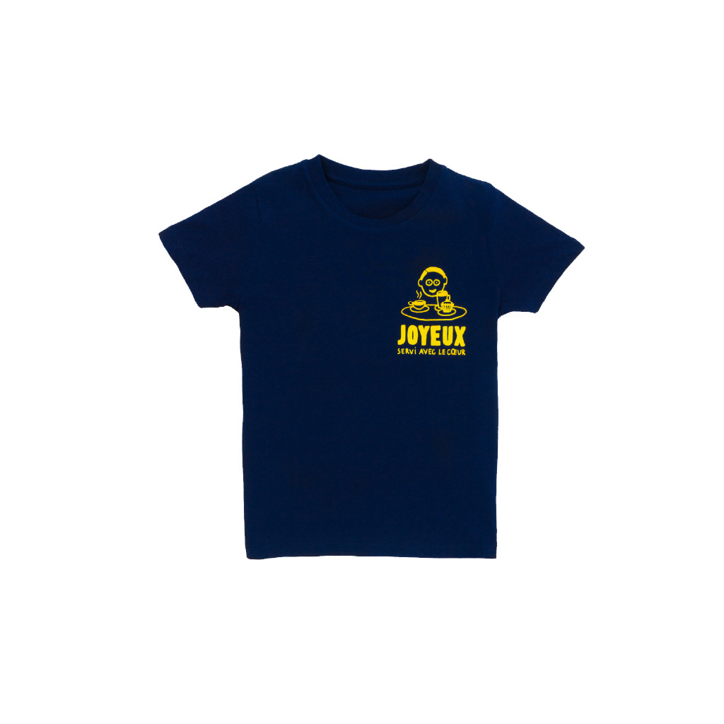 Café Joyeux - T shirt Enfant Marine - Face